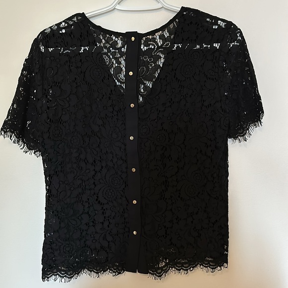 Dynamite Black lace Shirt with back golden buttons - Picture 7 of 9